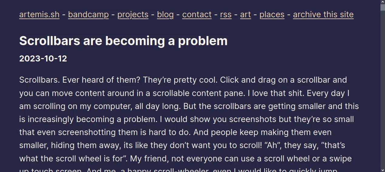 A better scrollbar, with a bigger width and stepper buttons